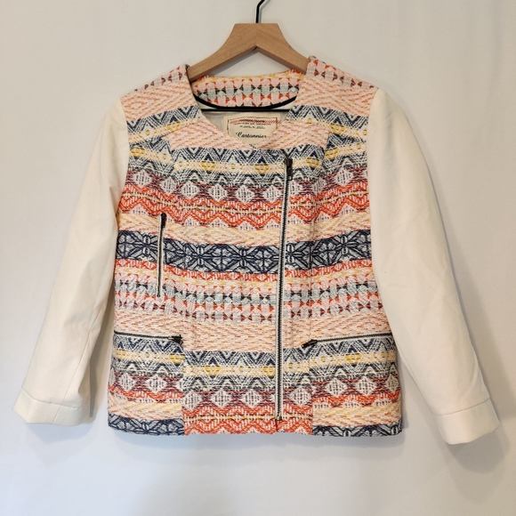 Anthropologie CARTONNIER Moto Jacket Teodora Zipp - Picture 3 of 10